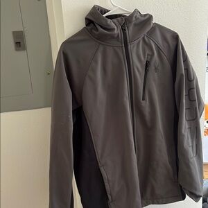 Spyder Gray Performance Jacket with Hood and Full Zipper